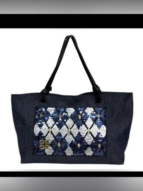 NEW Givenchy denim sequin tote bag